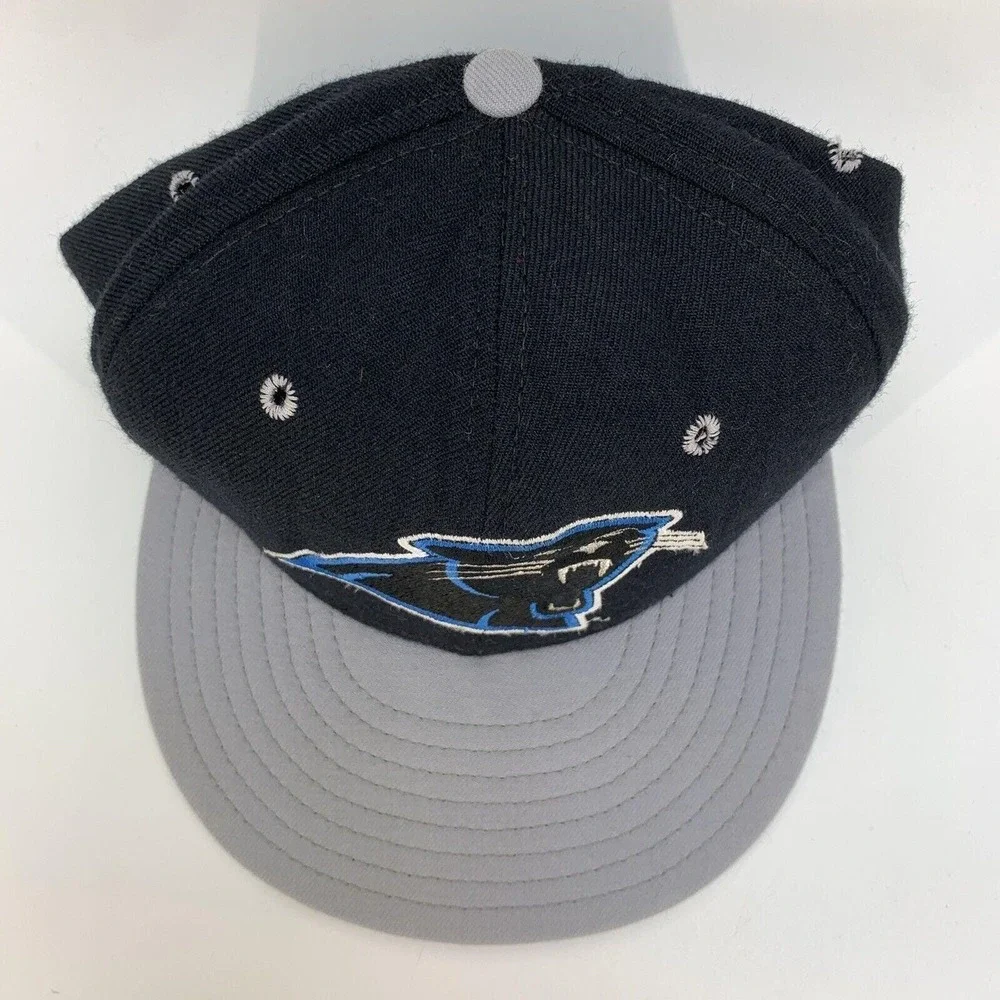 Vintage New Era Pro Model Carolina Panthers 100% Wool‎ Fitted Hat Size 7 USA